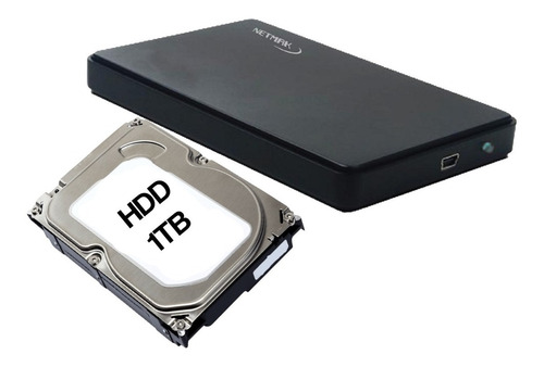 Disco 1 Tb Hdd + Carcasa Case Netmak Nm-carry2 Externo