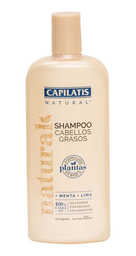 Shampoo Capilatis Natural Cabellos Grasos X 420ml