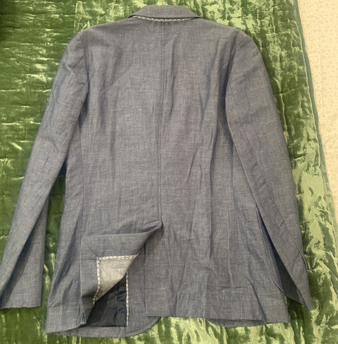 Saco Sport Tommy Hilfiger Algodón Pima Jaspeado Talla S Azul Acero S (Usado)