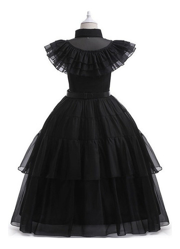 . Vestido Gótica Addams De Miércoles For Niñas Merlina Adams