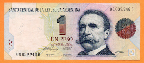Billete 1 Peso Convertible, Bottero 3009a, Año 1994 Mb