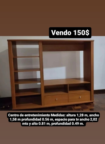 Centro De Entretenimiento Tv Marca Bima Madera 