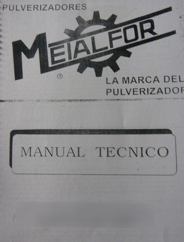 Manual Técnico Pulverizador Metalfor Múltiple 2750