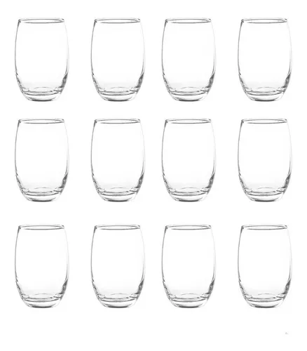 Set X12 Vasos De Vidrio 460 Ml Mikonos - Moderno Bazar