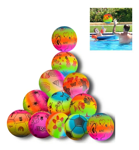 12 Pelotas Inflables De Goma Para Niños Infantil Fiesta