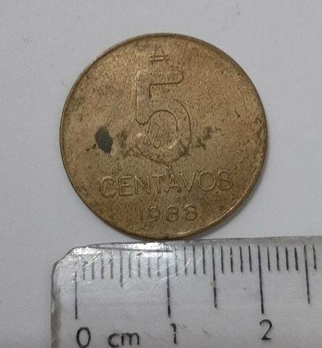 Moneda Argentina 5 Centavos De Austral Año 1988 