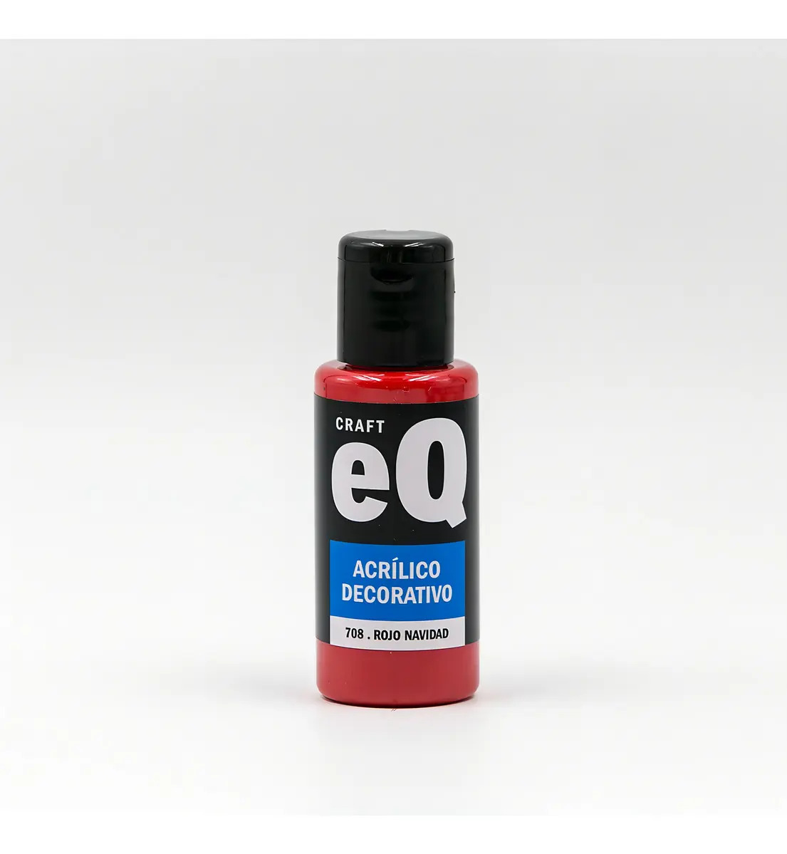 Pintura Acrílica Decorativa EQ Arte 50cc Rojo Navidad para Madera y Vidrio