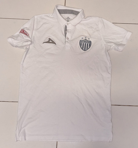 Club Necaxa Camisa Polo De Viaje Usada Por Jugador Blanca