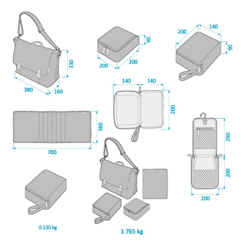 Bolso Cambiador Maternal Premium Maxicosi Con Set Neceser