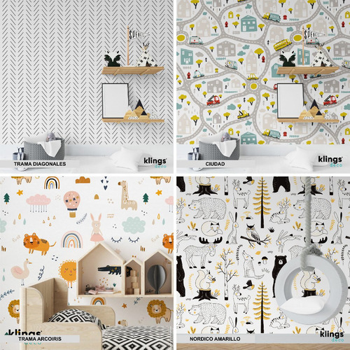 Imagen 3 de 9 de Vinilos Decorativos Mural Empapelado Animales Bebes Infantil
