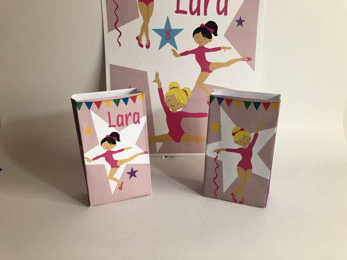 Bolsas Golosineras Personalizadas X 10 Gimnastas Artísticas
