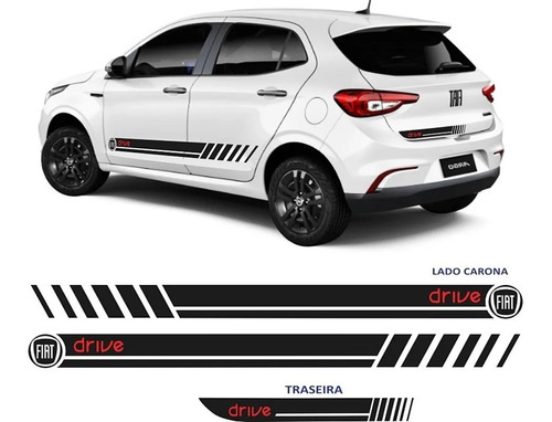Adhesivo Calcos Laterale  Fiat Argo 2018 Drive Hgt