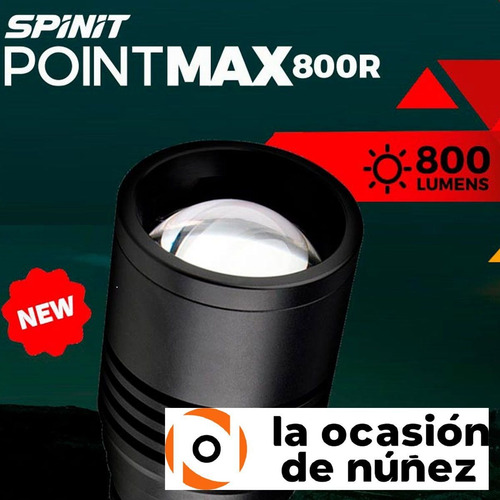 Imagen 4 de 7 de Linterna Led Tactica De Mano Spinit Recargable Pointmax 800r