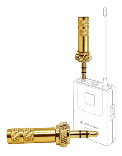 Imagem 6 de 7 de 06 X Conector P2 Estereo Para Sennheiser Serie Ew Sony Uwp