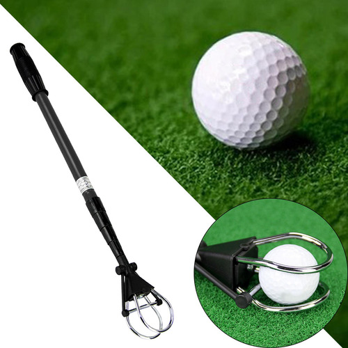 Recogedor De Pelotas De Golf, Agarrador Negro 60x183cm