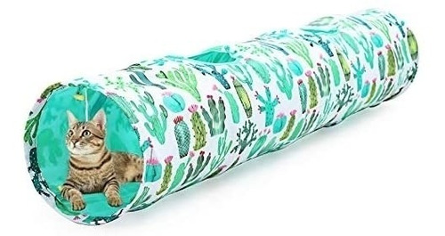Luckitty Cactus Cat Tunnel Oxford Sturdy Kitty Tube Con De Y