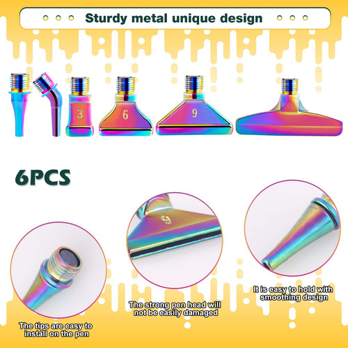 Doreenbow 14 Uds. Kit De Puntas De Metal Para Pintura De Dia