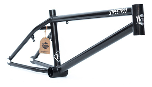 Cuadro Bmx Raw Street Rod ¡acero Hiten Y Caja Mid! Negro