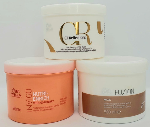 Imagem 1 de 5 de Wella Cronograma Capilar Cabelos Incríveis 03 Mascaras 500g