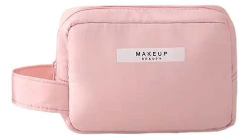 Necessaire Viagem Organizador Feminina Maquiagem Cosméticos Cor Rosa