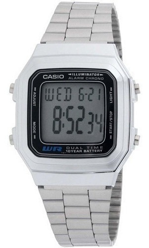 Imagen 4 de 5 de Reloj Casio Retro Plateado Unisex Original A-178wa-1a