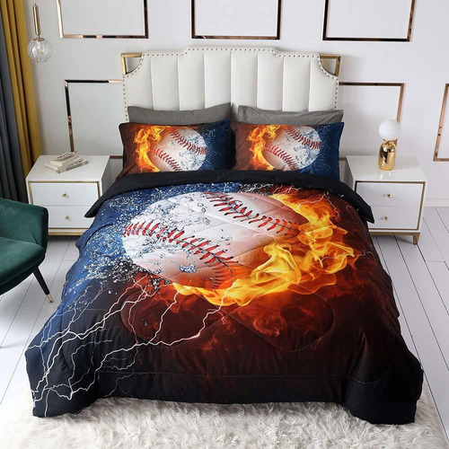 Baseball Comforter Sets For Boys Teens 3d Sports Theme Patte