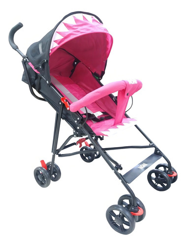 Carriola De Baston Para Bebes Plegable Tiburon Angelin Color Morado/negro