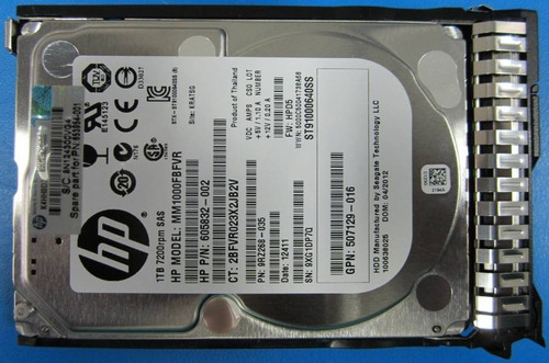 Disco Duro Hp Servidor 1tb 7200rpm Sas