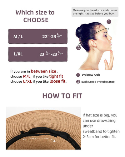 Sombrero De Paja Panamá De Ala Ancha Para Mujer, Sombrero