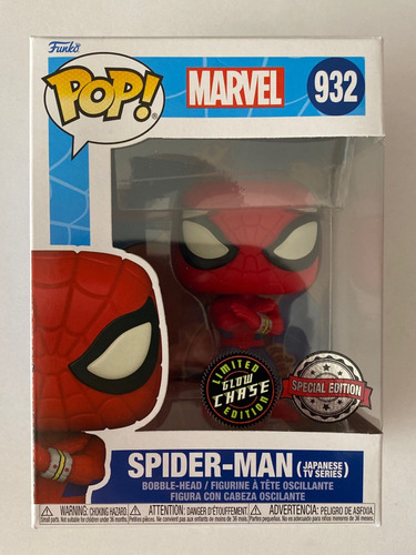 Funko Pop Marvel 932 Supaidaman Spiderman Japones Glow Chase (Usado)