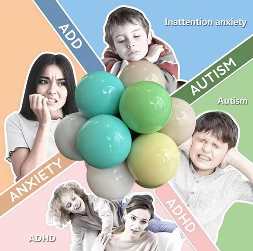 1 Par De Átomos Antiestrés Fidget Toys Juguete Sensorial