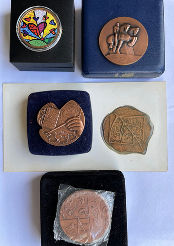 Clube Da Medalha Do Brasil : Conjunto De Cinco Medalhas (Usado)