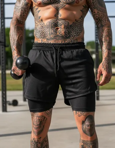 Bermuda 2 Em 1 Shorts Plus Size Esportivo Com Bolso Academia