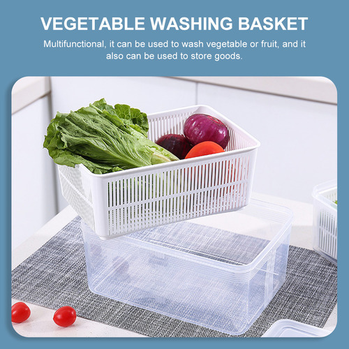 Cesta Escurridora De Cocina Con Soporte Para Lavar Frutas, 1