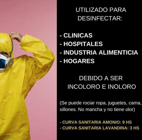 Imagen 4 de 5 de Amonio Cuaternario 5ta Para Cabina Santizante Rinde 2500lts