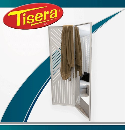 Imagen 1 de 6 de Biombo Metalico Blanco Divisor Ambientes Espejo Tisera Bio-1