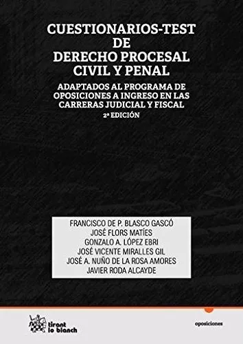 Cuestionarios Test De Derecho Procesal Civil Y Penal Adaptados Al Hot