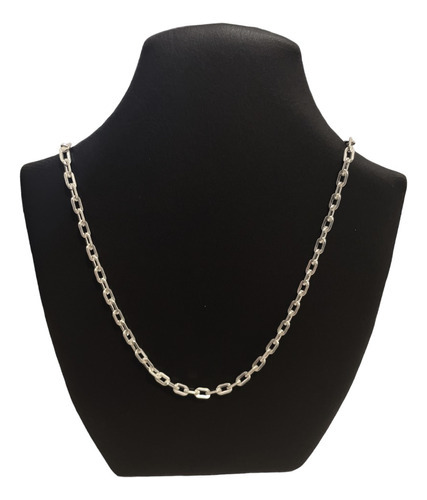 Cadena Collar Hombre Forcet Cuadrada Maciza 60cm Plata 925 