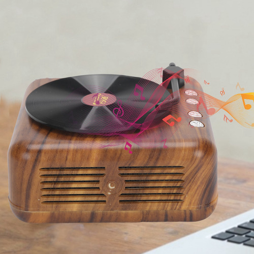 Mini Reproductor De Discos De Vinilo Retro, Altavoz Inalámbr