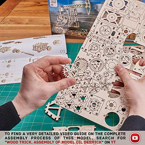 Wood Trick Oil Derrick Rig Toy - Bomba De Aceite Jack Modelo