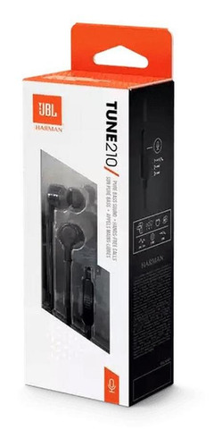Fone De Ouvido Tune 210 Com Microfone Preto Jbl