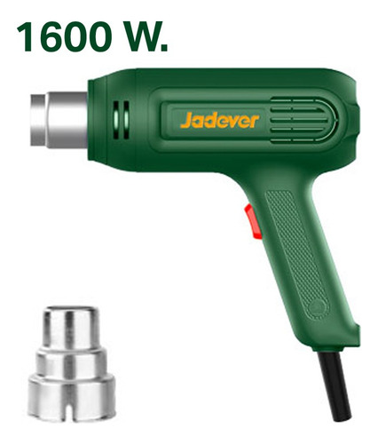 Pistola de calor Jadever Hot air gun JDHG1516 color verde potencia de 1.6kW -