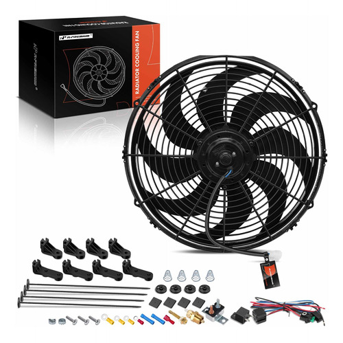 Conjunto Ventilador Electrico Universal Rele Termostato Kit