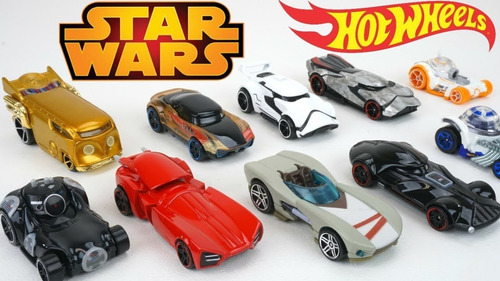 Star Wars Hot Wheels Set 4 Autos Diecast Rey Kylo Luke Snoke