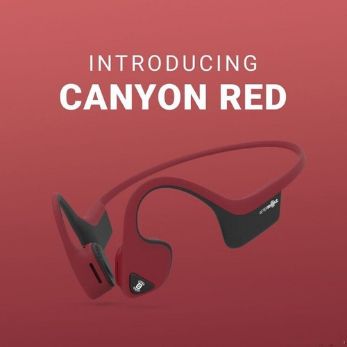 Audífonos gamer inalámbricos AfterShokz Air canyon red con luz LED