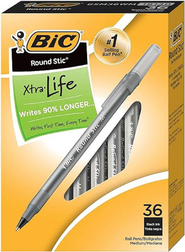 Bolígrafos O Lapiceros Negros Marca Bic. Importados. Promo 