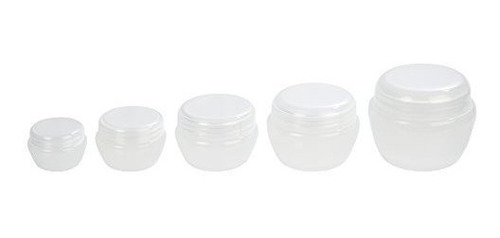 Estuches De Viaje - Bodico 5-piece Skincare Travel Jars, 2.5