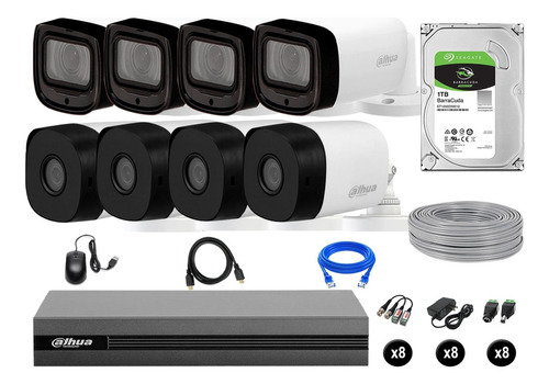 Cámaras Seguridad Exterior Kit 8 Varifocal Full Hd 1tb P2p