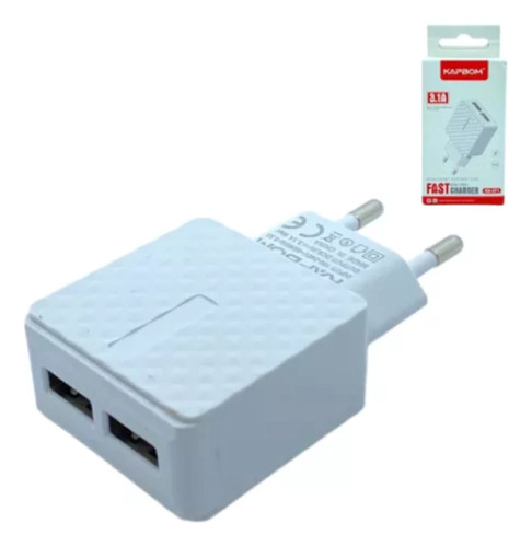 Kit 5 Carregador Fonte 2 Usb De Carregamento Rápido Atacado