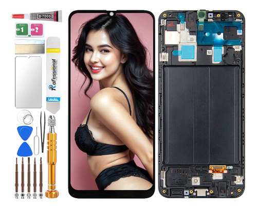 Zahin Pantalla Lcd Para Samsung A30 A50 A305 A305g A305f Con Marco